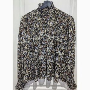House of Harlow 1960 | High Neck Floral Chiffon Blouse